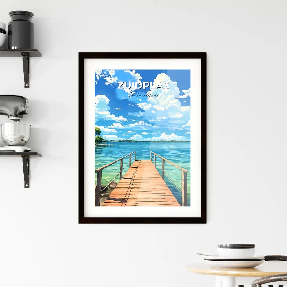 Zuidplas, Netherlands, A Poster of a wooden dock on a body of water Default Title