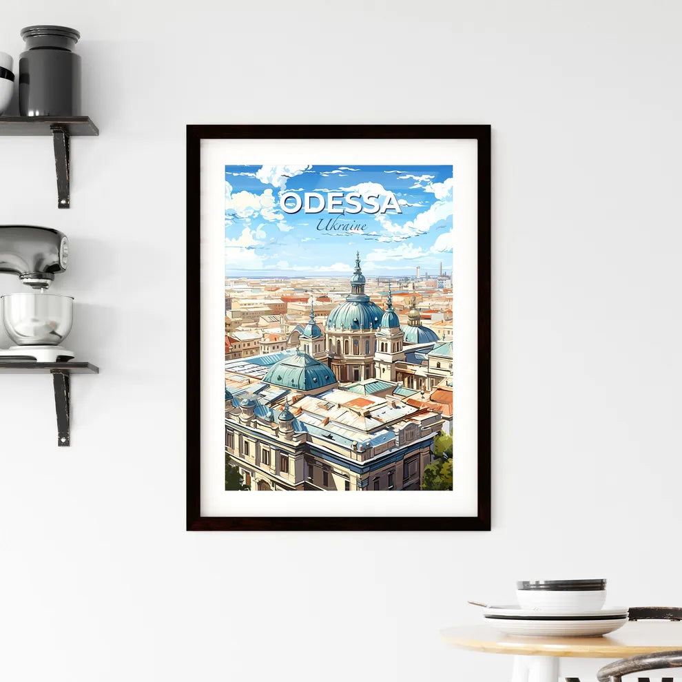 Odessa, Ukraine, A Poster of a large building with blue roofs Default Title