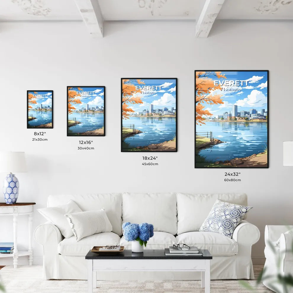 Everett, Washington, A Poster of a water body with a city in the background Default Title