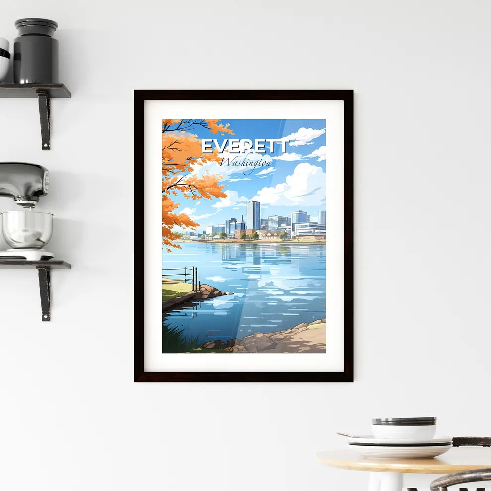Everett, Washington, A Poster of a water body with a city in the background Default Title