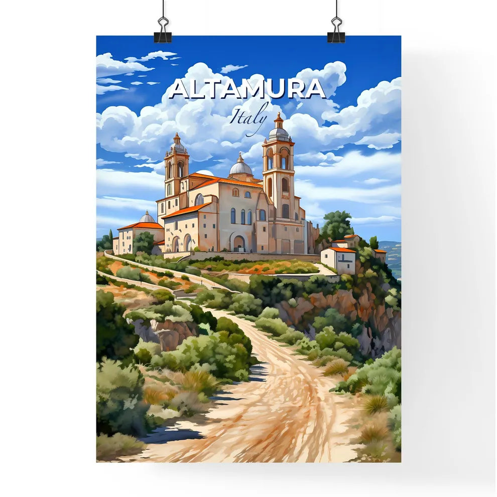 Altamura, Italy, A Poster of Melk Abbey on a hill Default Title