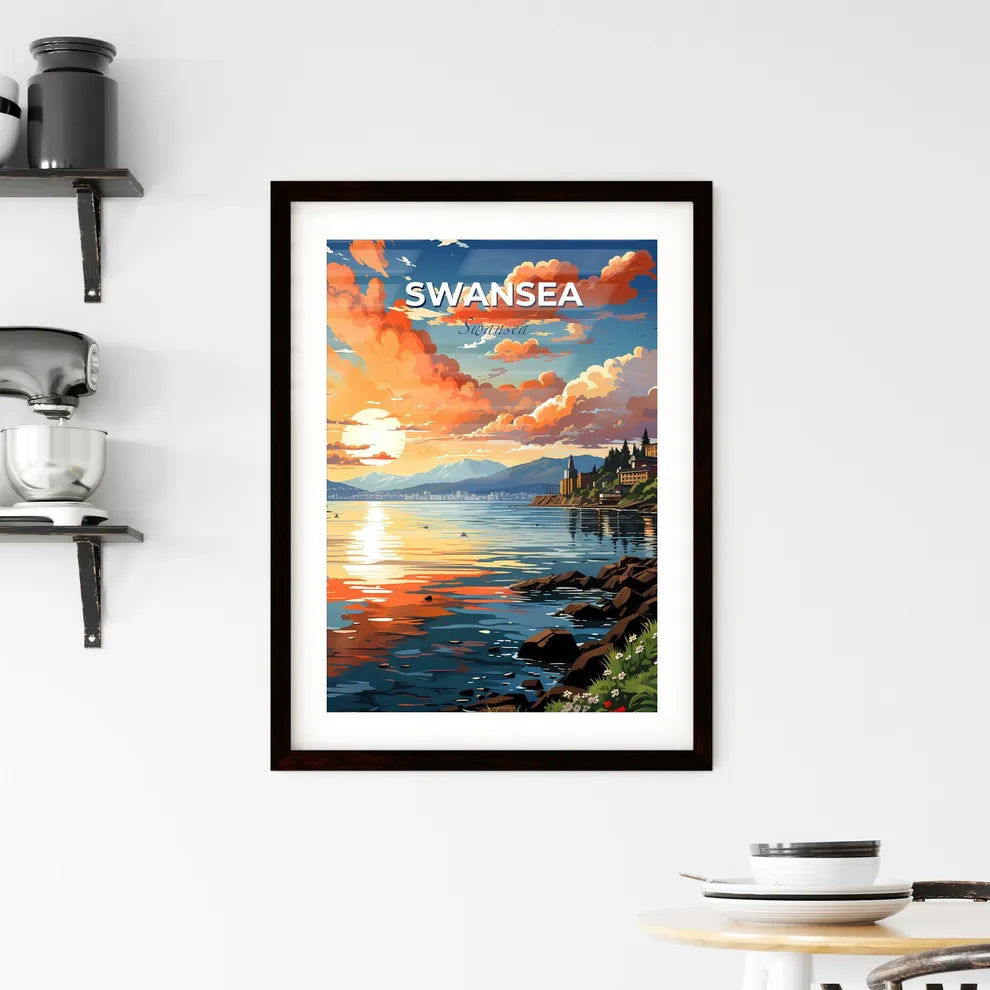 Swansea, Swansea, A Poster of a sunset over a lake Default Title