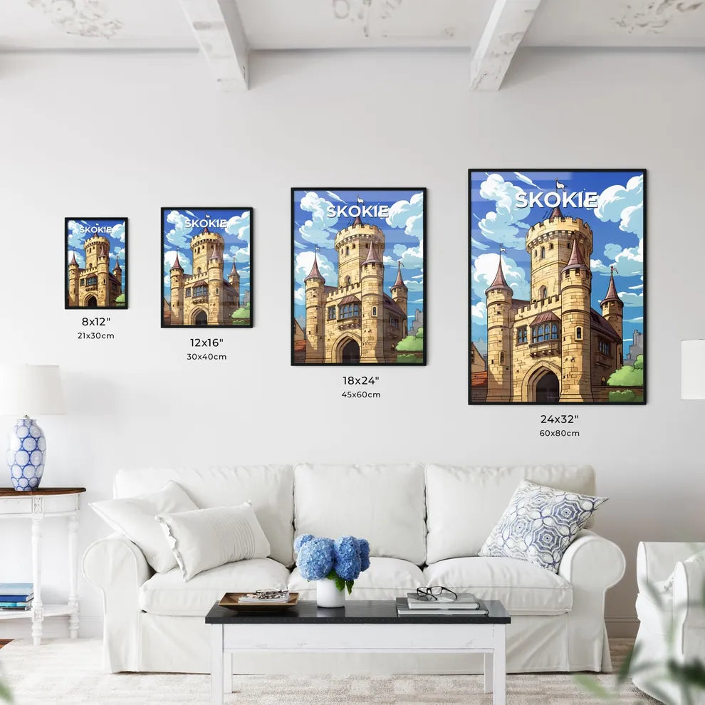Skokie, Illinois, A Poster of a cartoon of a castle Default Title