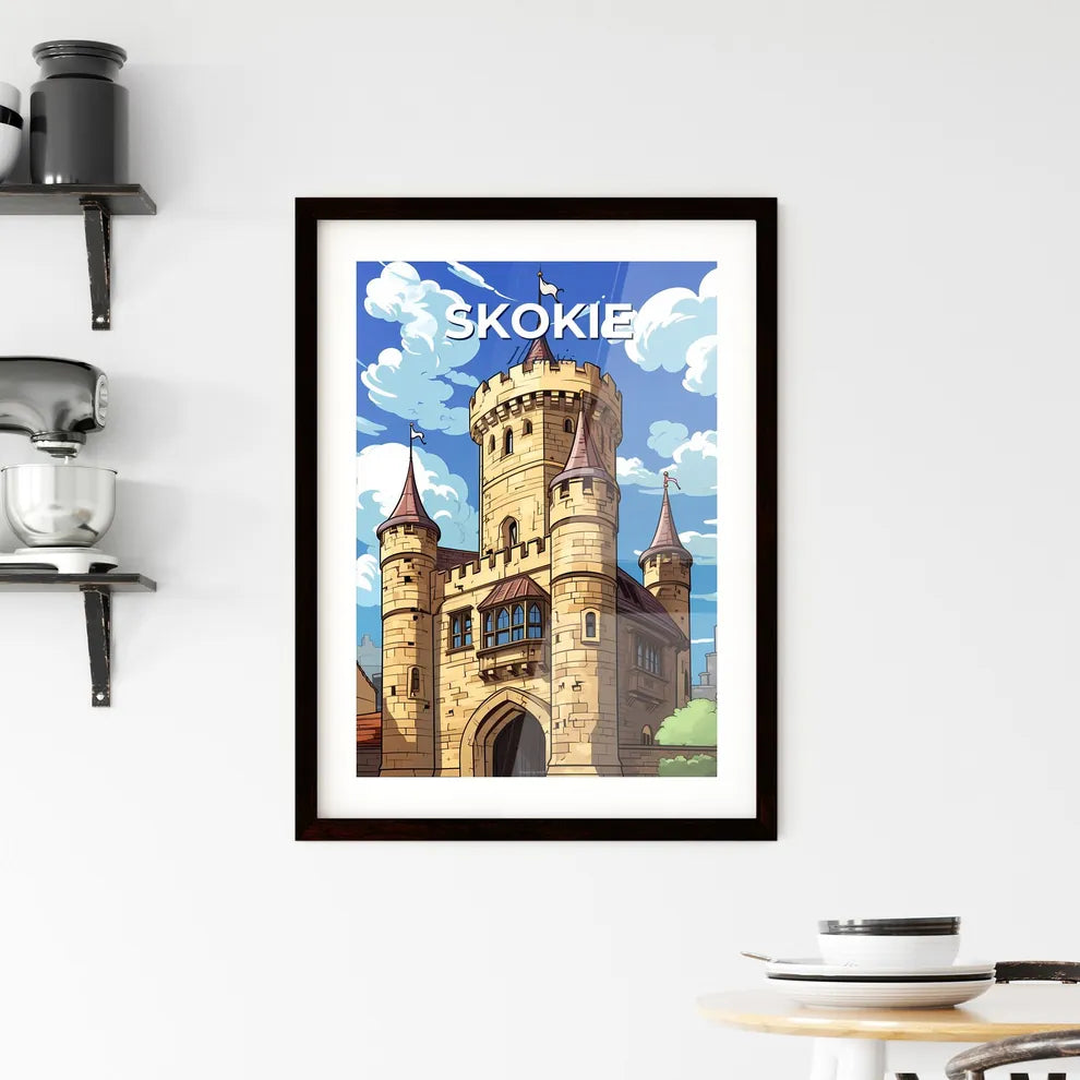 Skokie, Illinois, A Poster of a cartoon of a castle Default Title