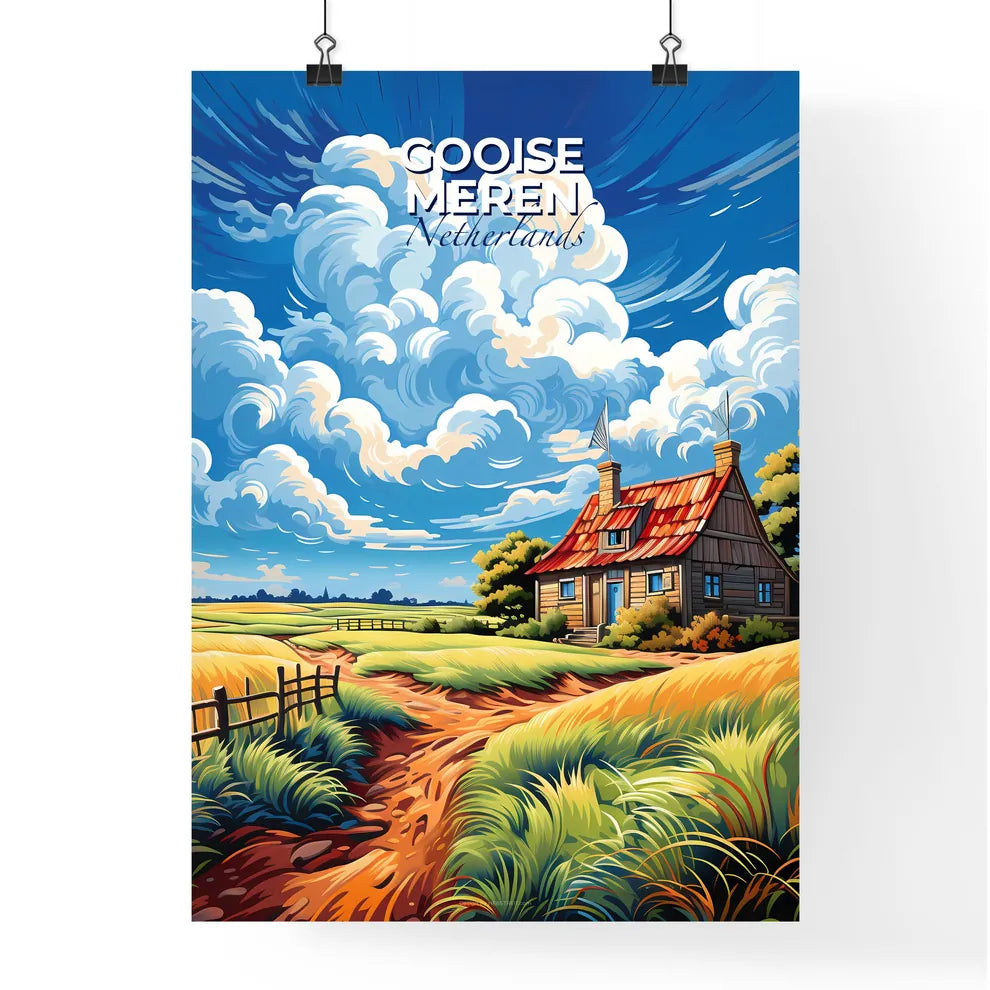 Gooise Meren, Netherlands, A Poster of a house in a field Default Title