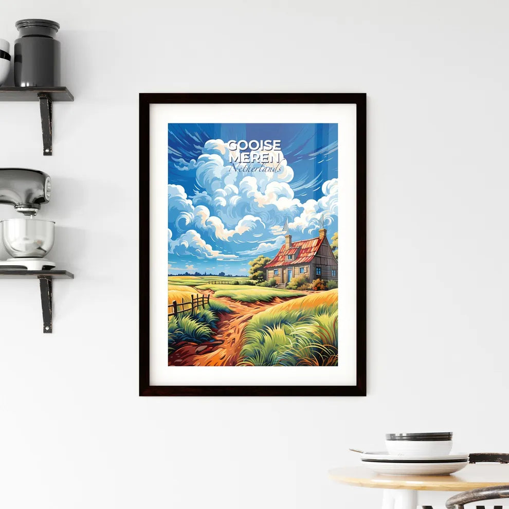 Gooise Meren, Netherlands, A Poster of a house in a field Default Title