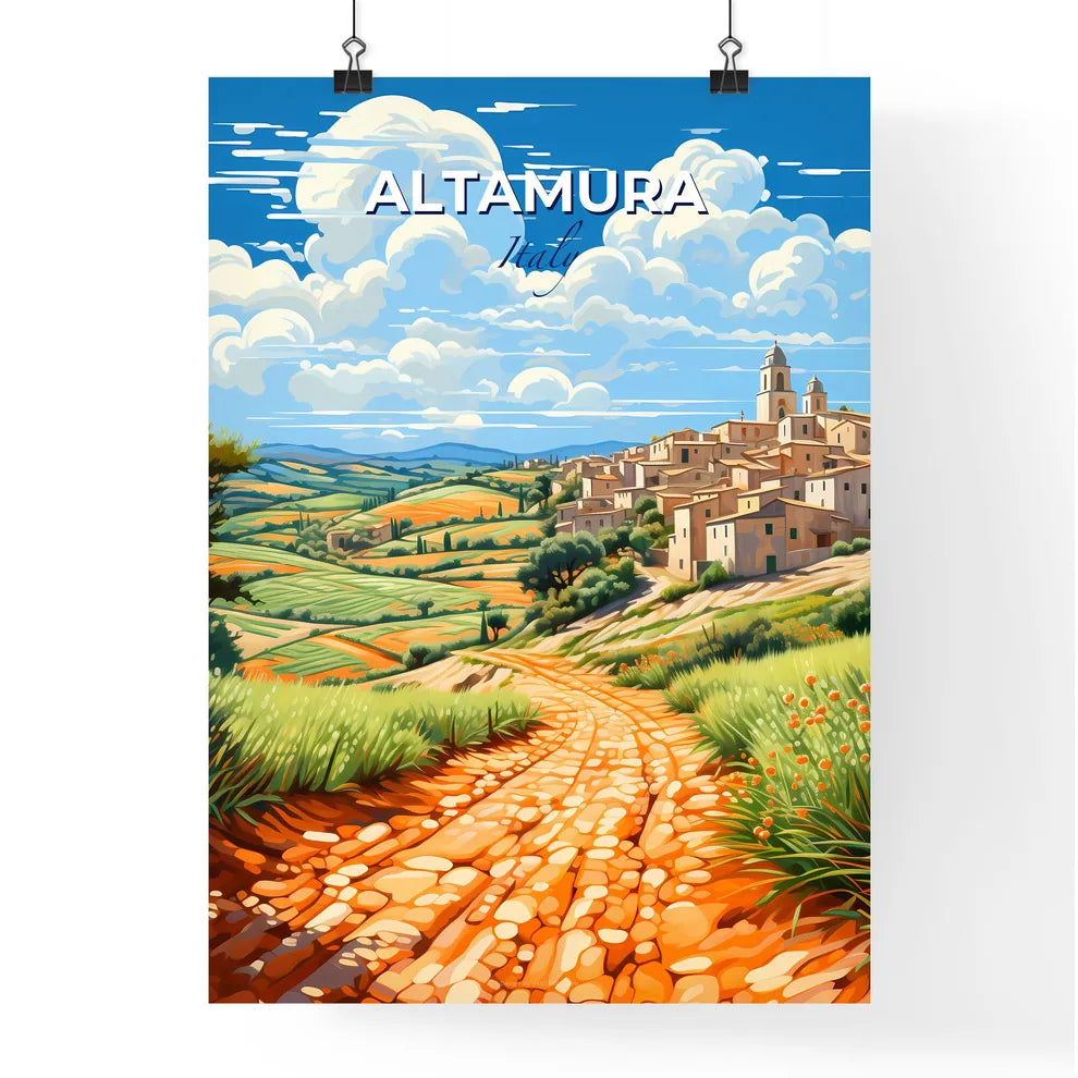 Altamura, Italy, A Poster of a road leading to a village Default Title