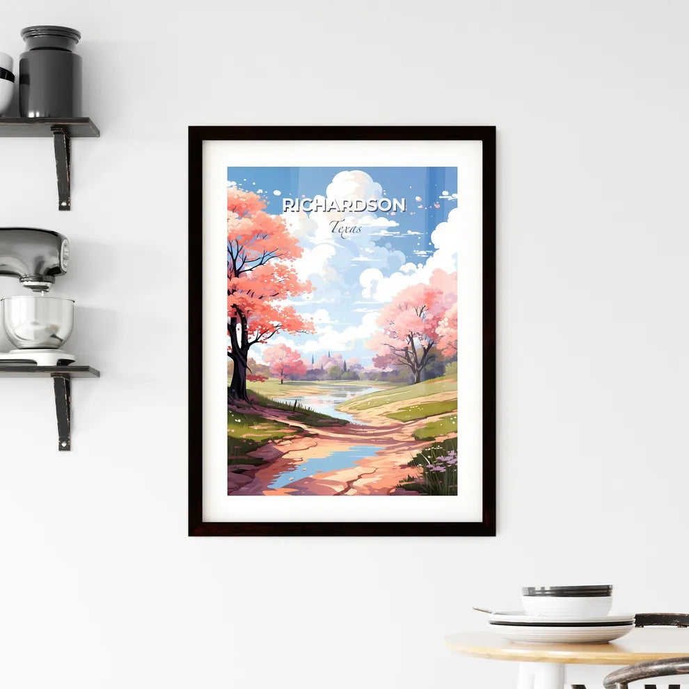 Richardson, Texas, A Poster of a landscape with a river and trees Default Title