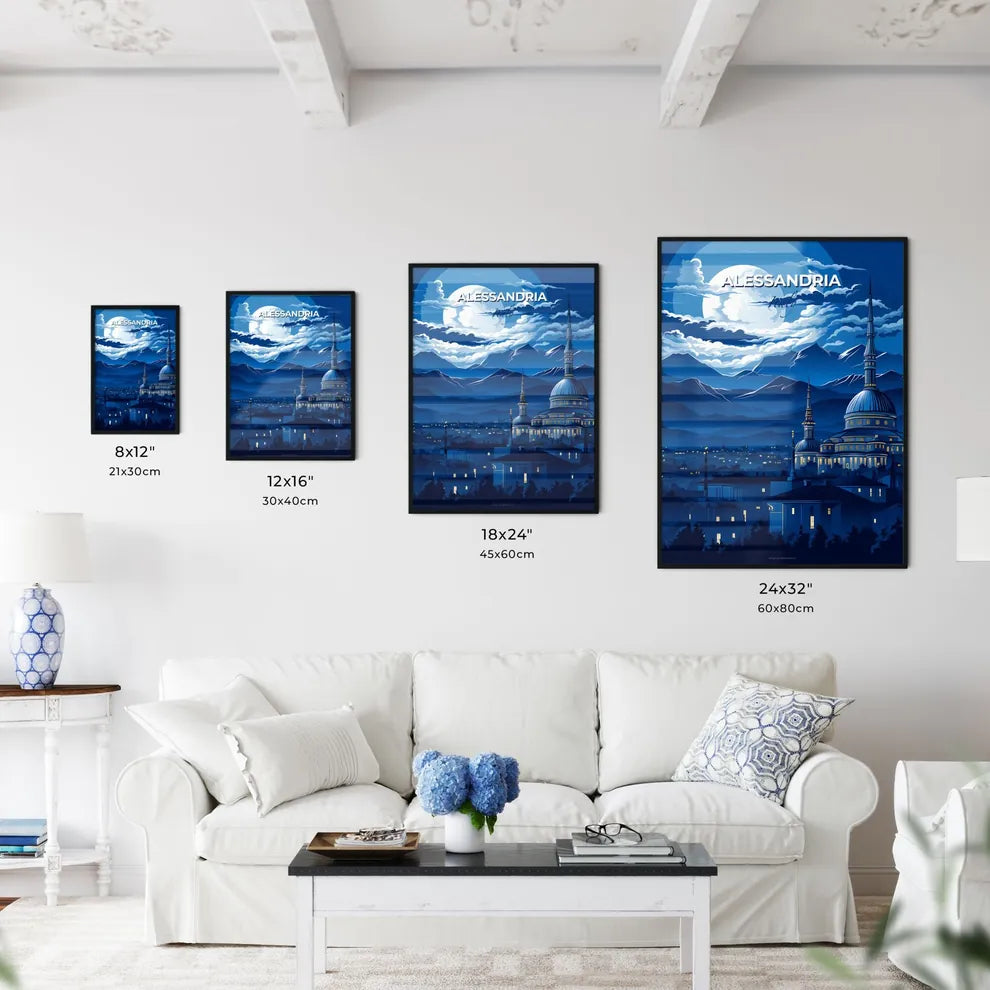 Alessandria, Italy, A Poster of a moon over a city Default Title