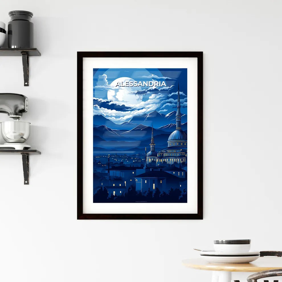 Alessandria, Italy, A Poster of a moon over a city Default Title