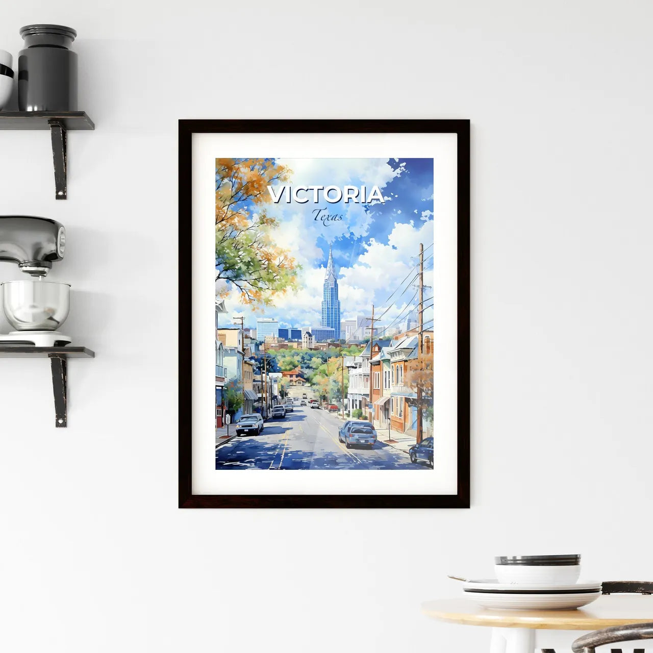 Victoria, Texas, A Poster of a street with cars and buildings in the background Default Title