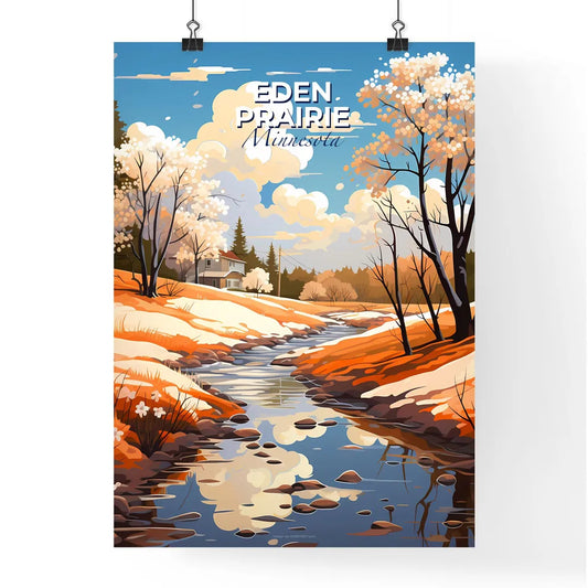 Eden Prairie, Minnesota, A Poster of a river running through a valley with trees and a house Default Title