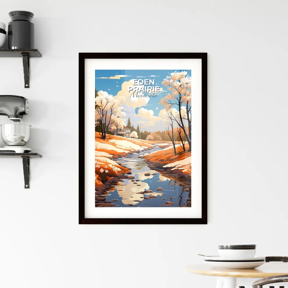 Eden Prairie, Minnesota, A Poster of a river running through a valley with trees and a house Default Title