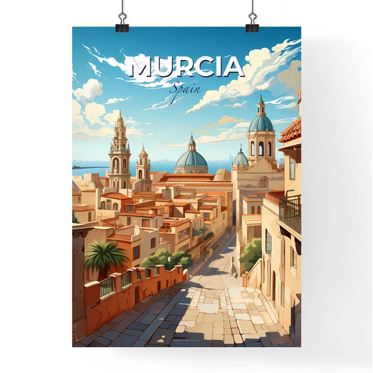 Murcia, Spain, A Poster of a street with buildings and a body of water Default Title