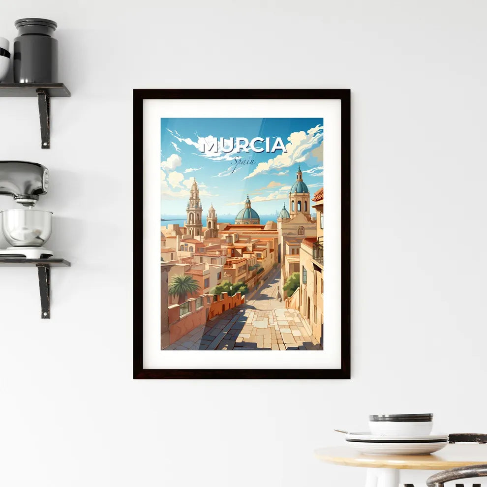 Murcia, Spain, A Poster of a street with buildings and a body of water Default Title