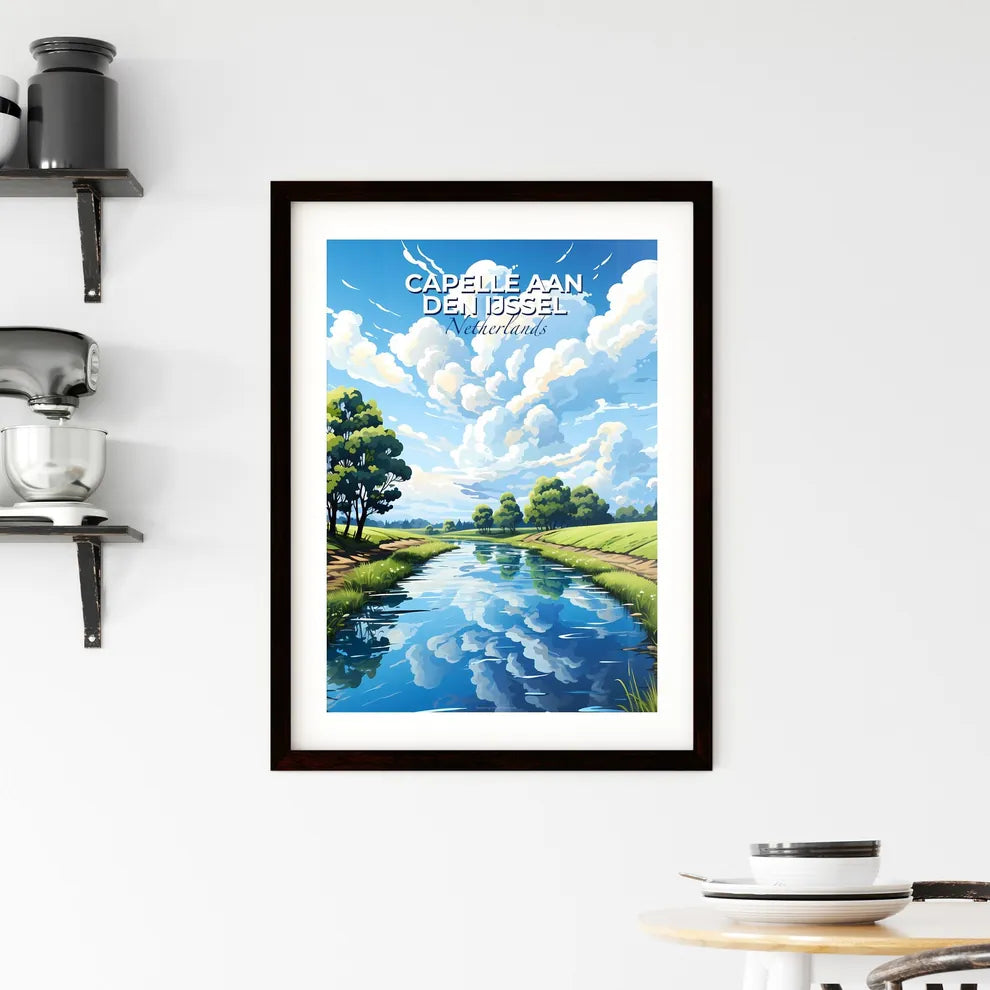 Capelle Aan Den Ijssel, Netherlands, A Poster of a river running through a grassy field Default Title