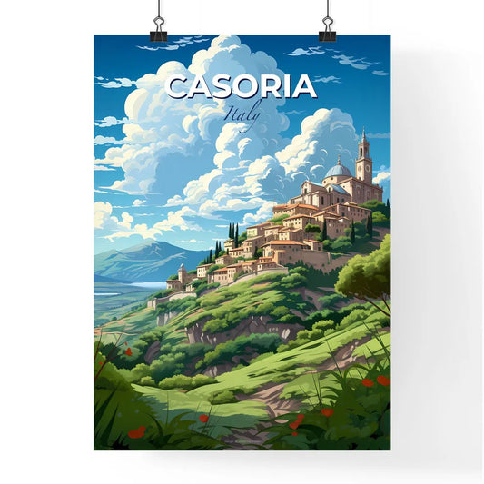 Casoria, Italy, A Poster of a landscape of a town on a hill Default Title