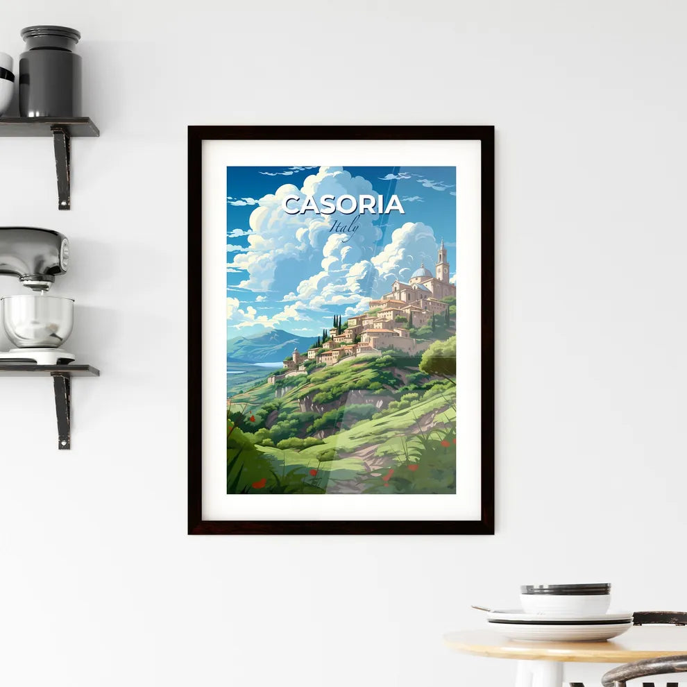 Casoria, Italy, A Poster of a landscape of a town on a hill Default Title