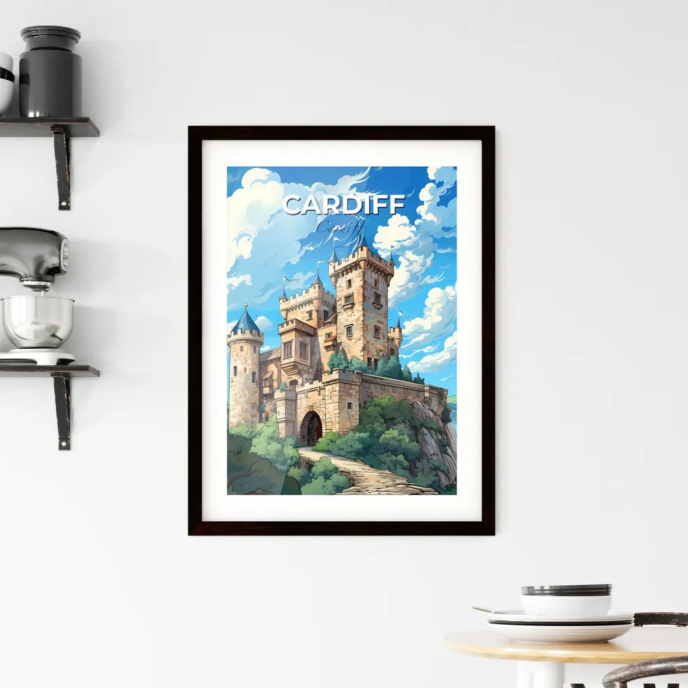 Cardiff, Cardiff, A Poster of a castle on a cliff Default Title