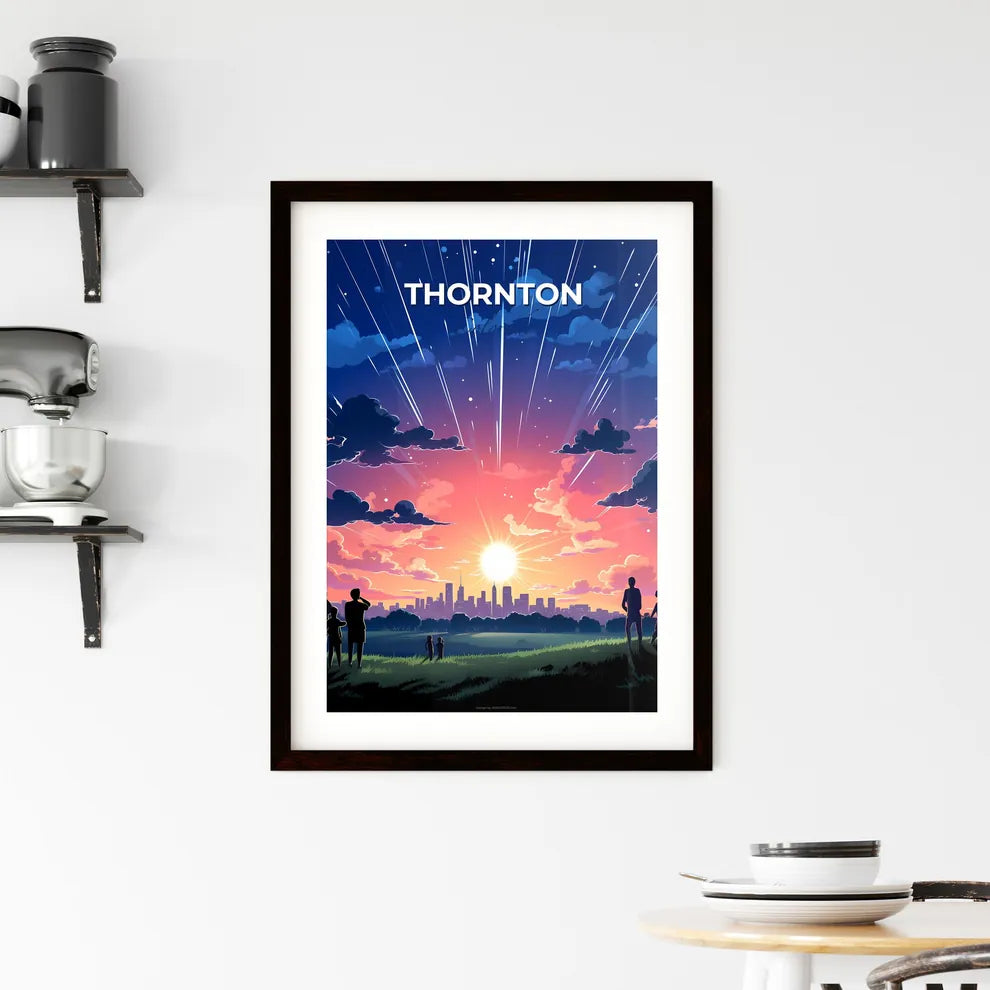 Thornton, Colorado, A Poster of a group of people standing in a field with a city in the background Default Title