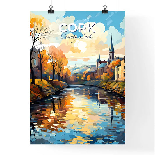 Cork, County Cork, A Poster of a river with trees and buildings in the background Default Title