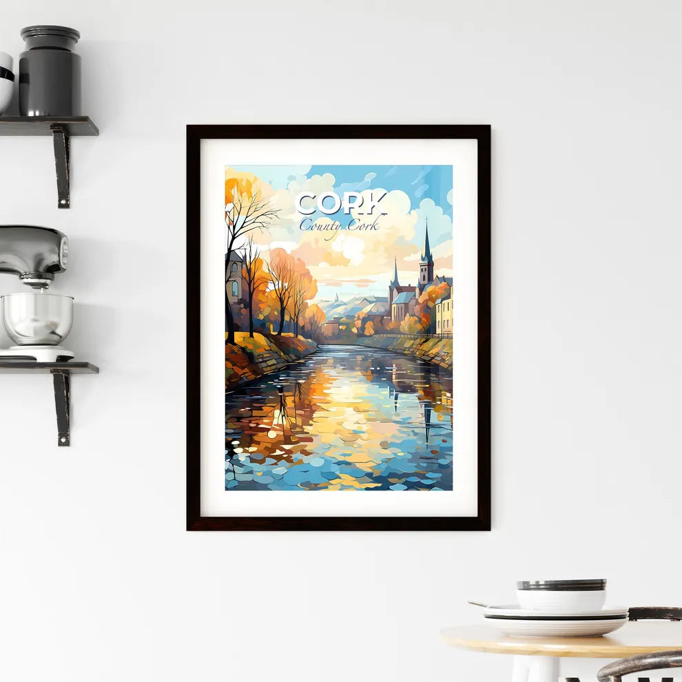 Cork, County Cork, A Poster of a river with trees and buildings in the background Default Title