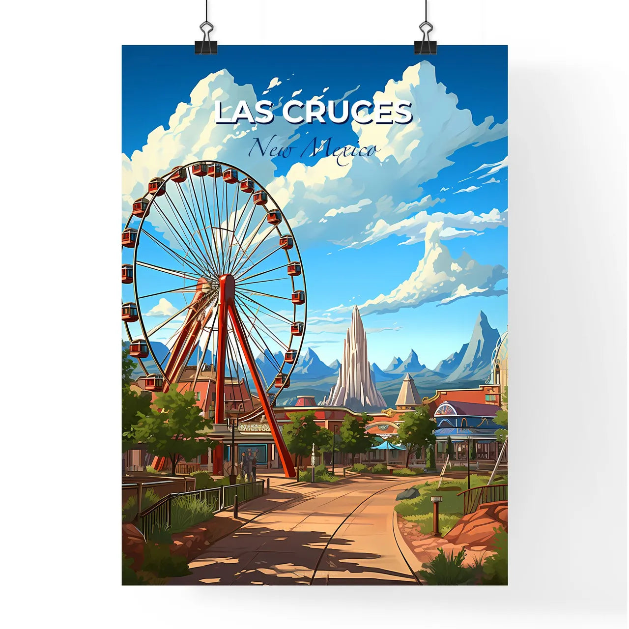 Las Cruces, New Mexico, A Poster of a ferris wheel in a park Default Title