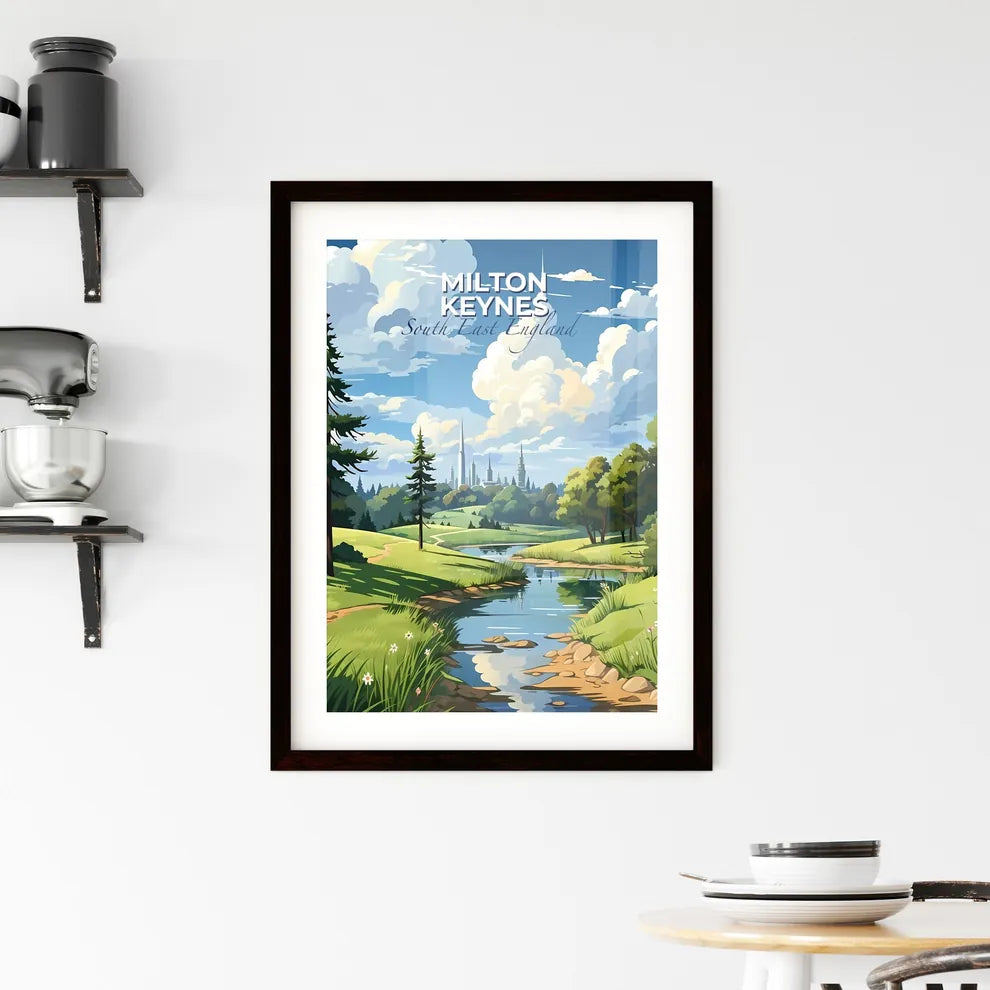 Milton Keynes, South East England, A Poster of a river running through a green field Default Title