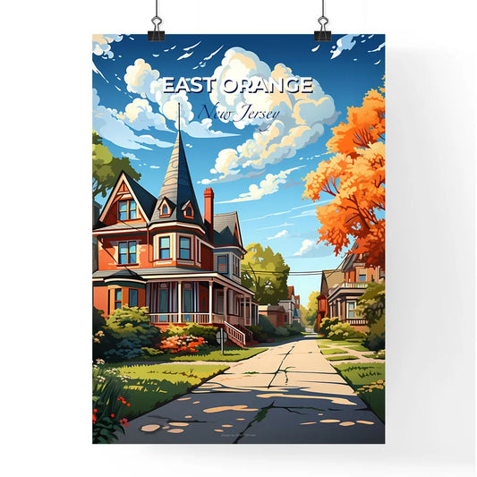 East Orange, New Jersey, A Poster of a street with houses and trees Default Title