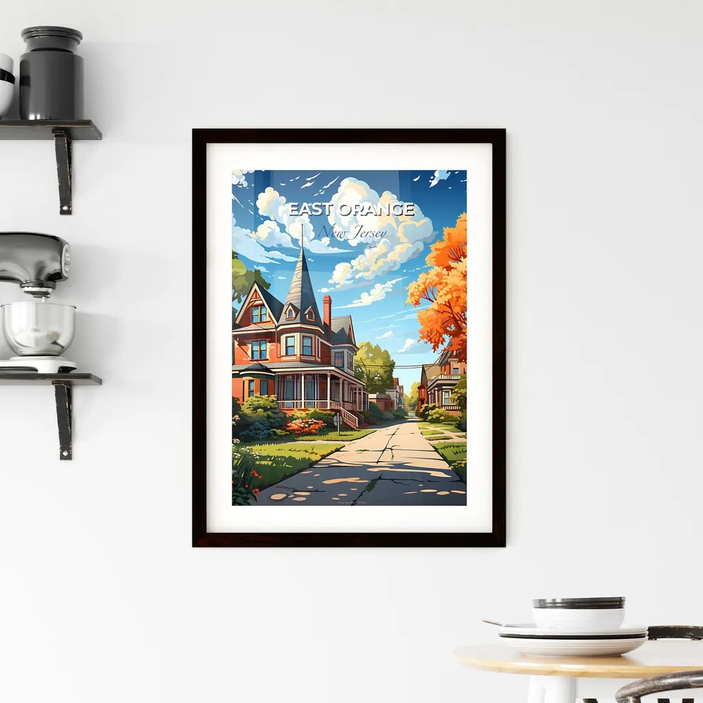 East Orange, New Jersey, A Poster of a street with houses and trees Default Title