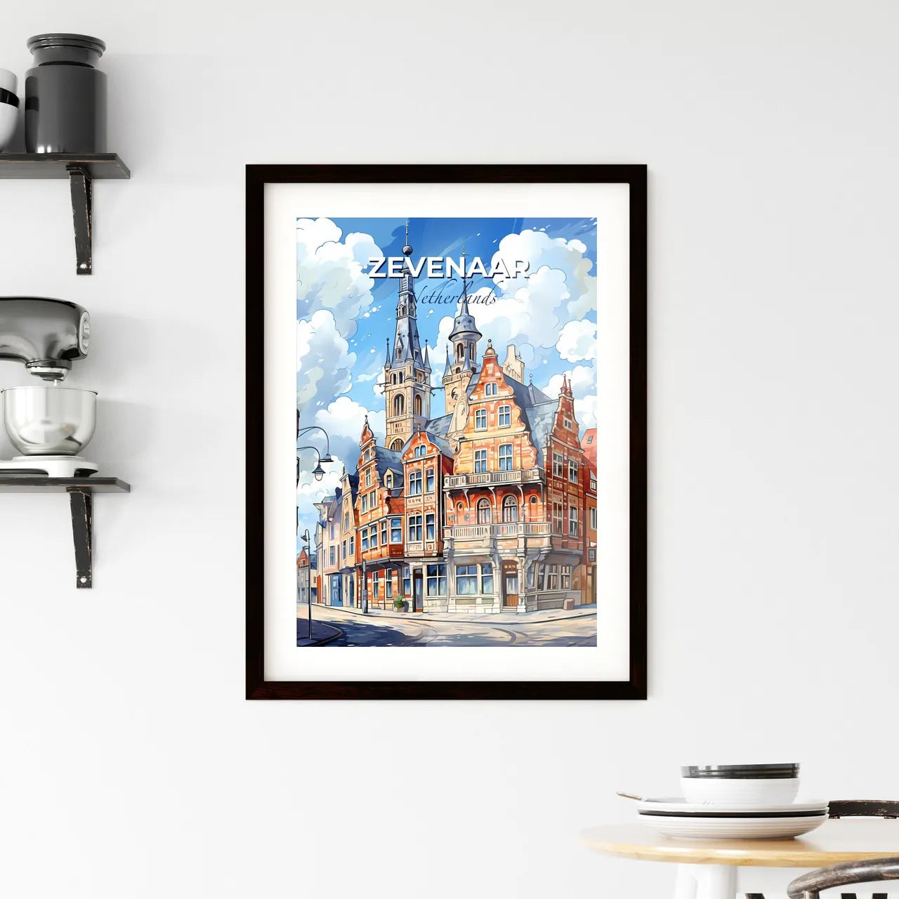 Zevenaar, Netherlands, A Poster of a building with towers and a street in the background Default Title
