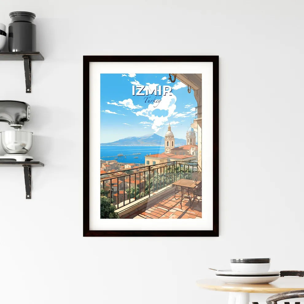 Izmir, Turkey, A Poster of a balcony overlooking a city Default Title