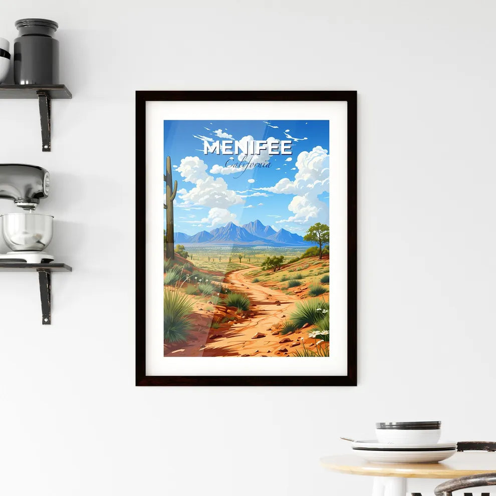 Menifee, California, A Poster of a dirt road through a desert landscape Default Title
