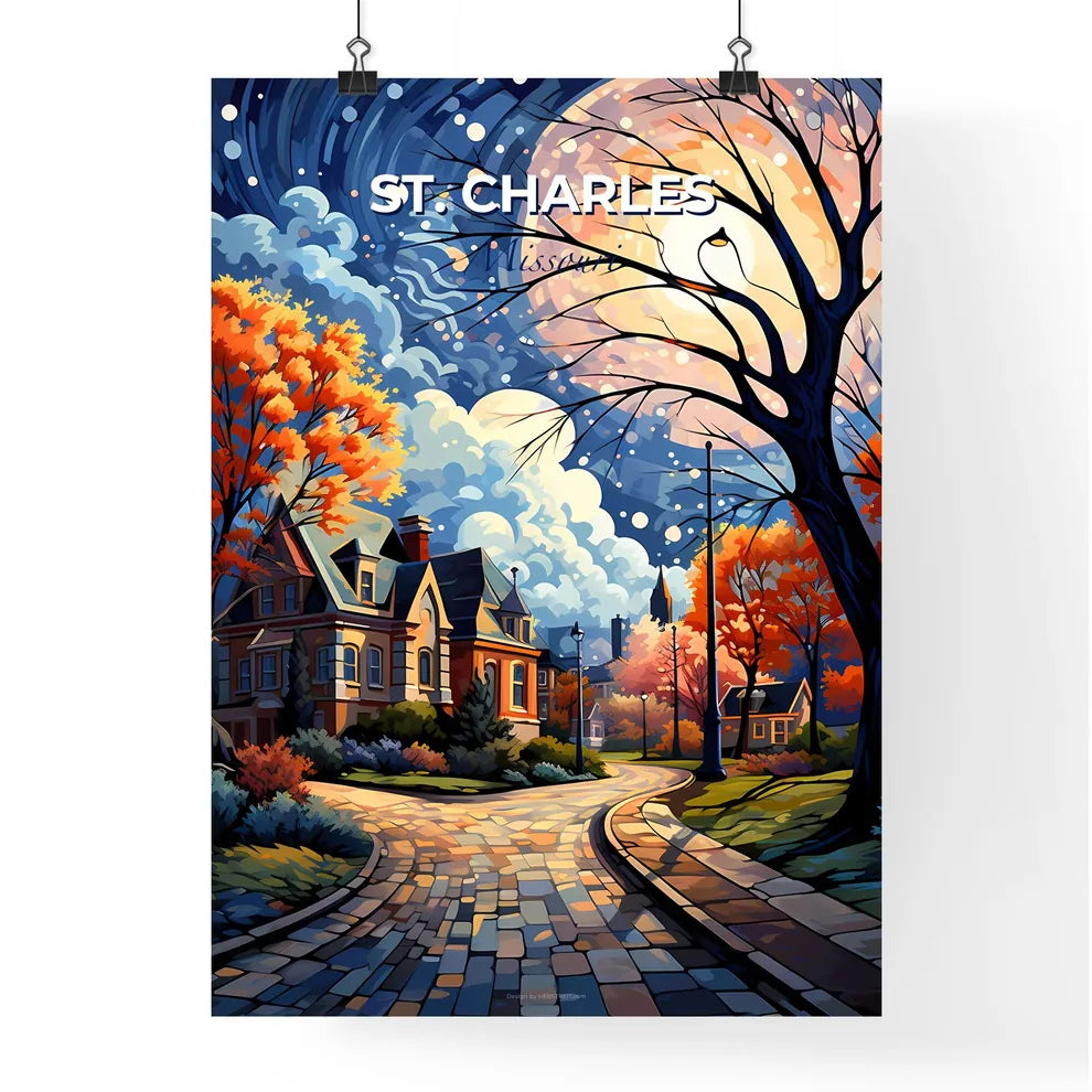 St. Charles, Missouri, A Poster of a street with trees and houses Default Title