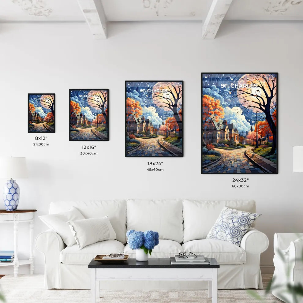 St. Charles, Missouri, A Poster of a street with trees and houses Default Title