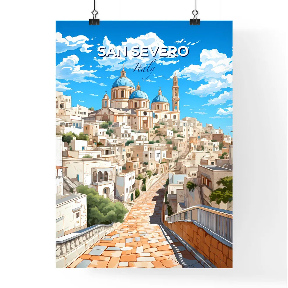 San Severo, Italy, A Poster of a stone path leading to a city Default Title