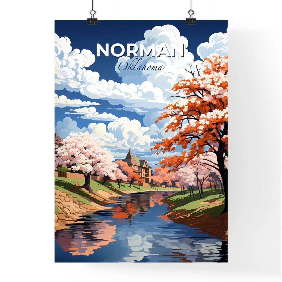 Norman, Oklahoma, A Poster of a river running through a village Default Title