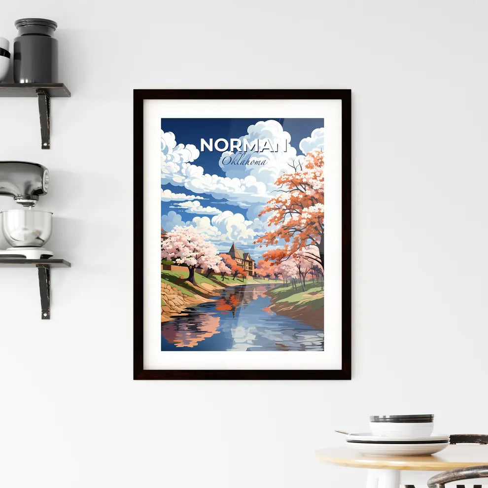 Norman, Oklahoma, A Poster of a river running through a village Default Title