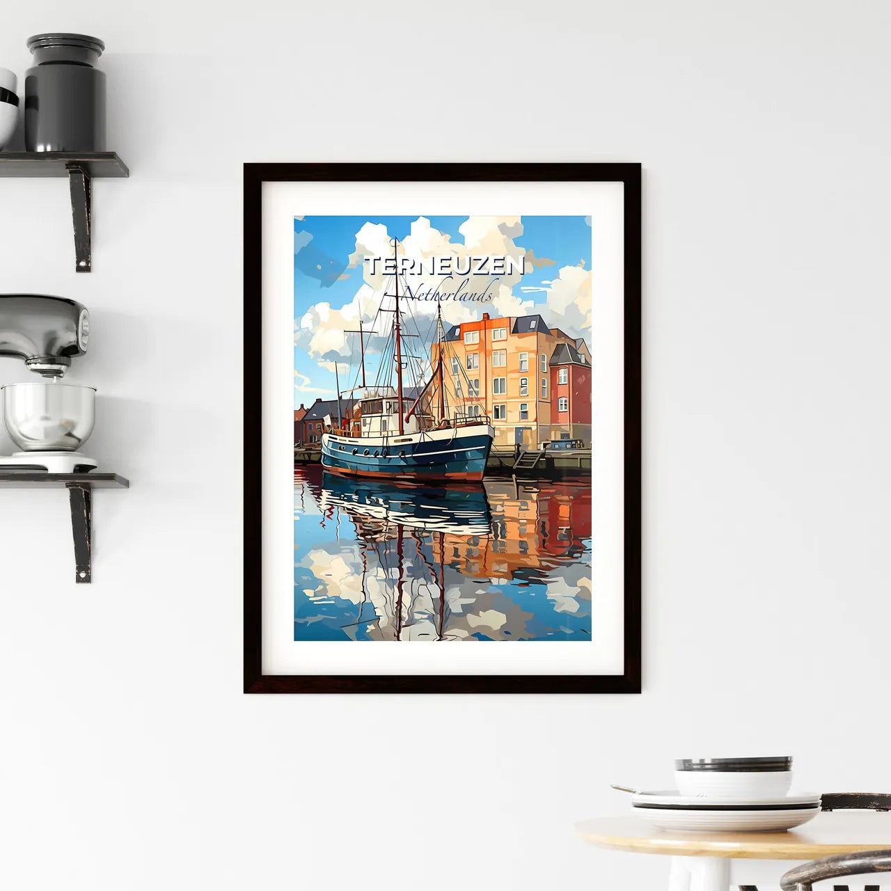 Terneuzen, Netherlands, A Poster of a boat on the water Default Title