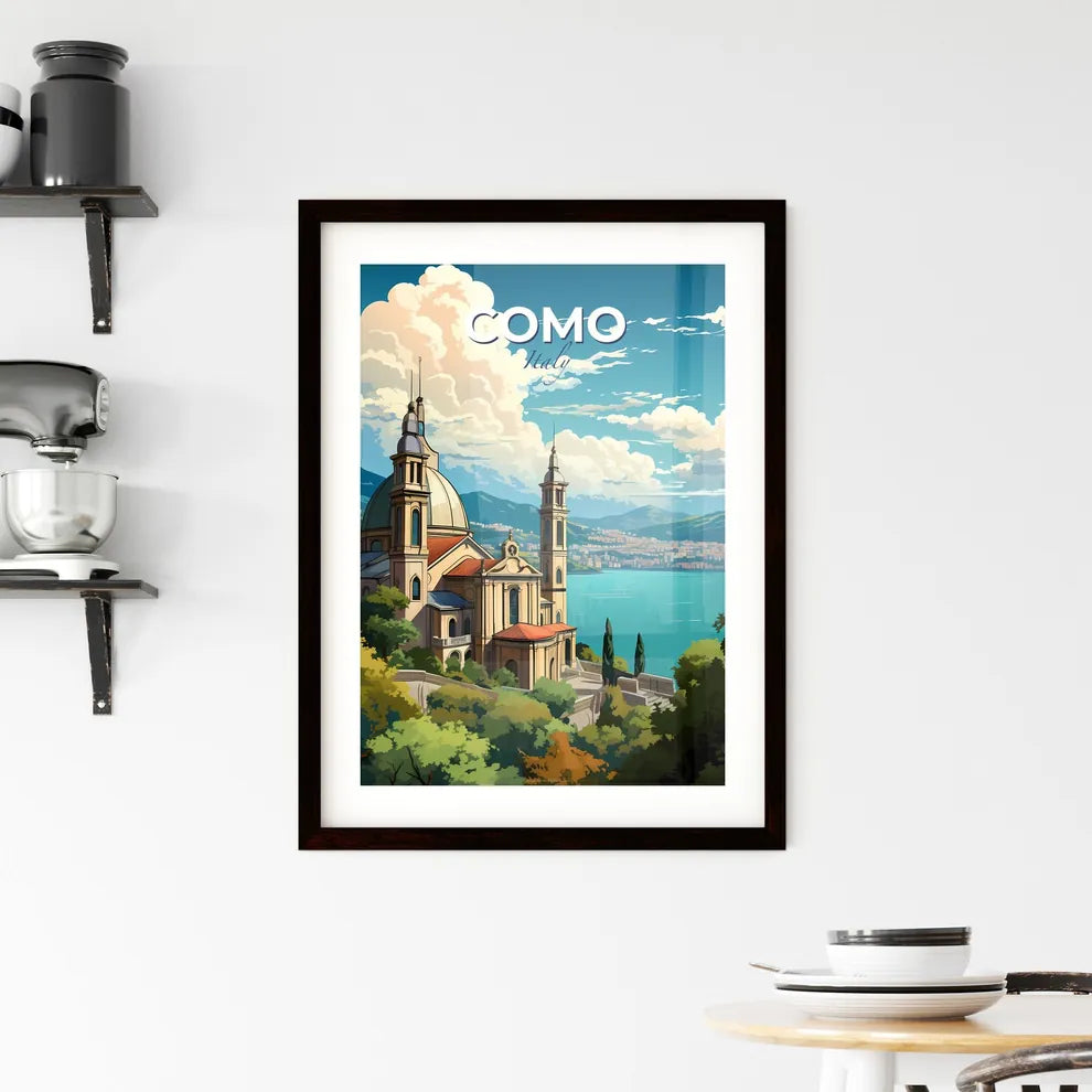 Como, Italy, A Poster of a building with a dome and a body of water Default Title