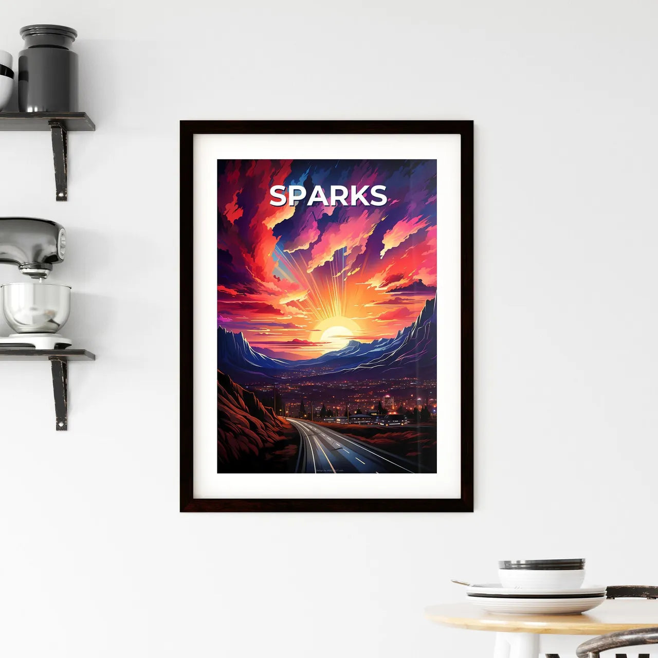 Sparks, Nevada, A Poster of a sunset over a city Default Title