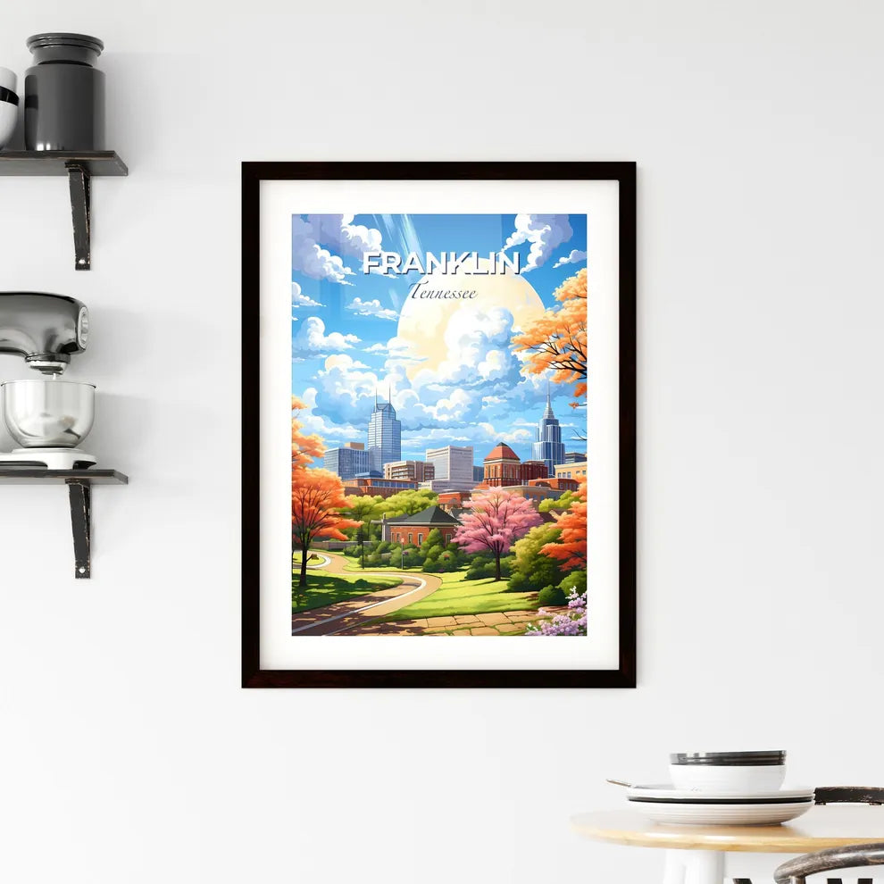Franklin, Tennessee, A Poster of a city landscape with trees and buildings Default Title