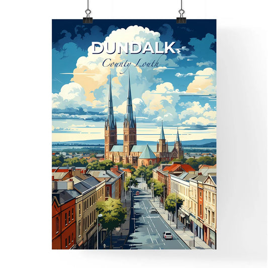 Dundalk, County Louth, A Poster of a city with a large building and a street Default Title