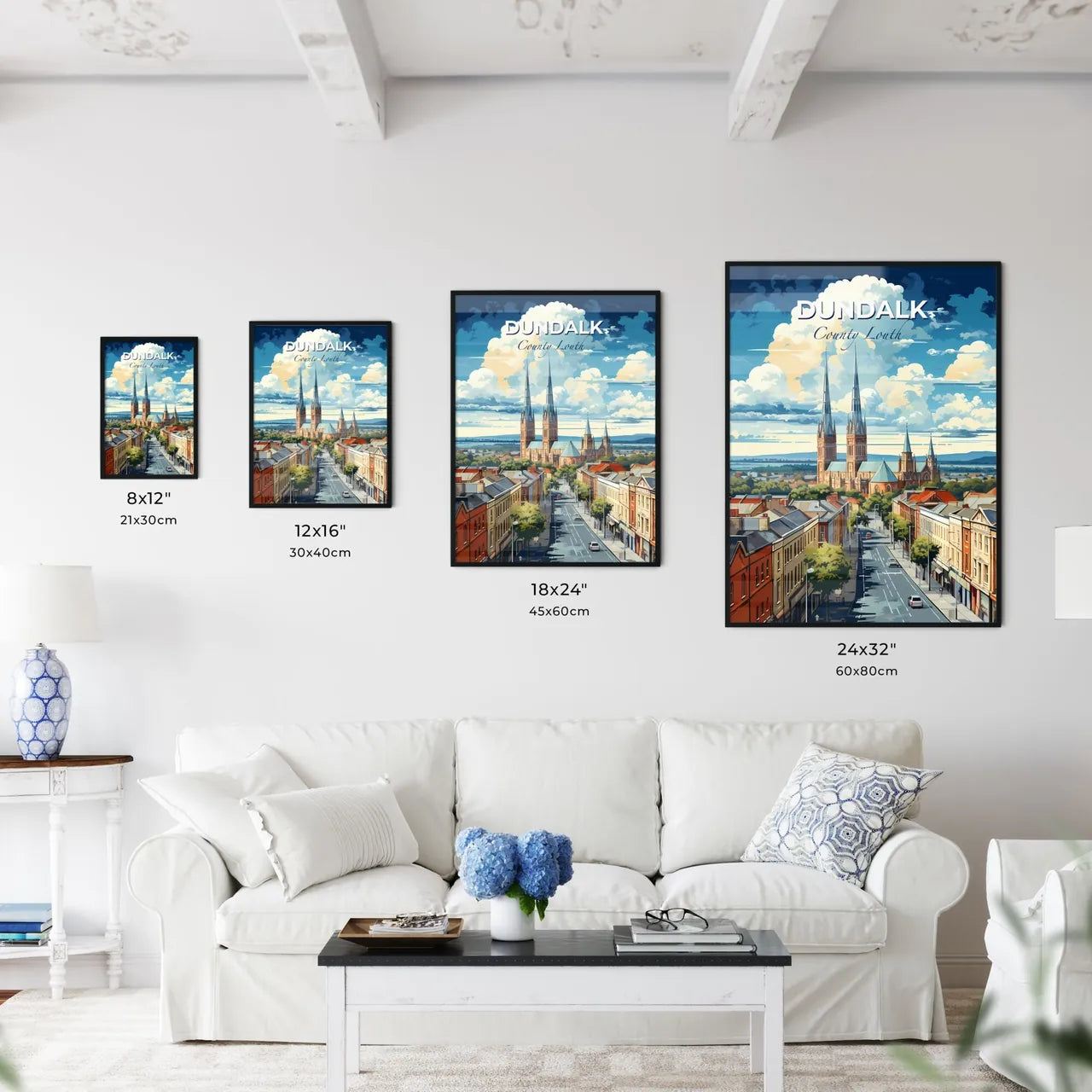 Dundalk, County Louth, A Poster of a city with a large building and a street Default Title