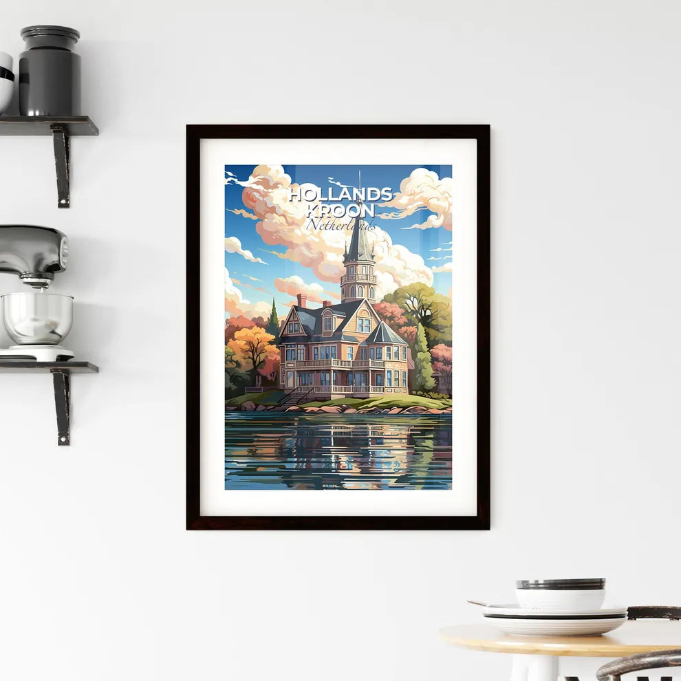 Hollands Kroon, Netherlands, A Poster of a house on the water Default Title