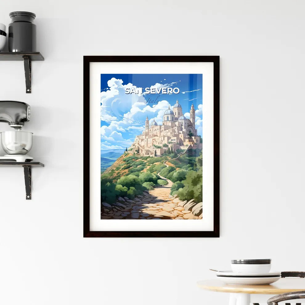 San Severo, Italy, A Poster of a castle on a hill with Mont Saint-Michel in the background Default Title
