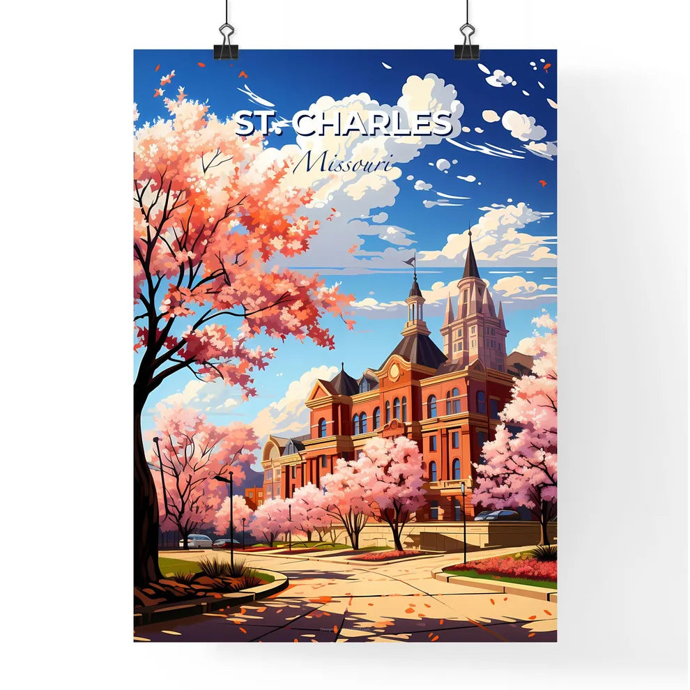 St. Charles, Missouri, A Poster of a building with trees and a road Default Title
