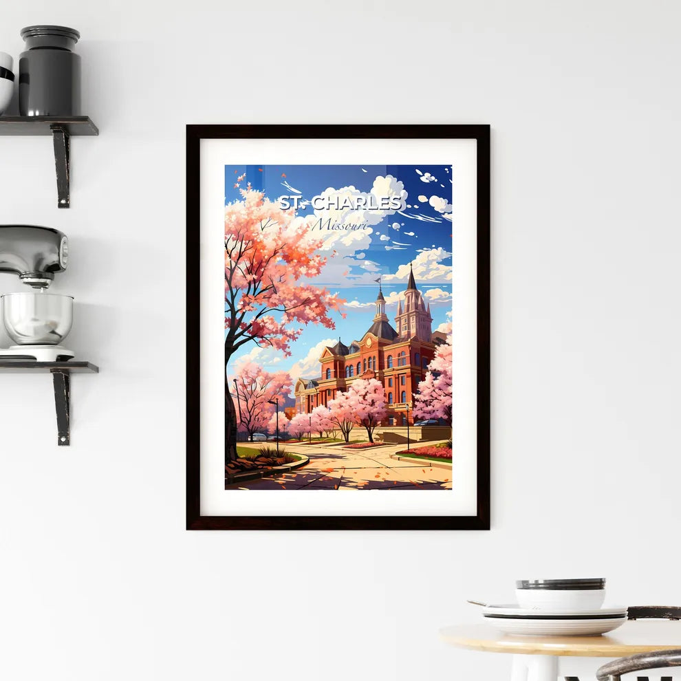 St. Charles, Missouri, A Poster of a building with trees and a road Default Title