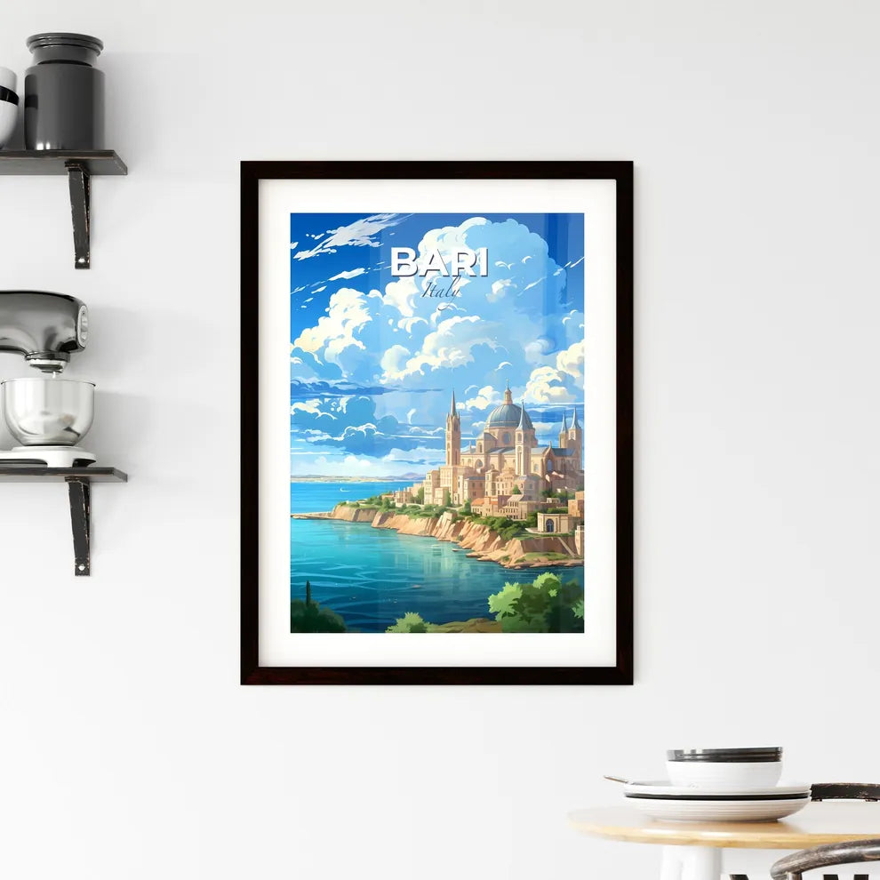 Bari, Italy, A Poster of a castle on a hill by the water Default Title
