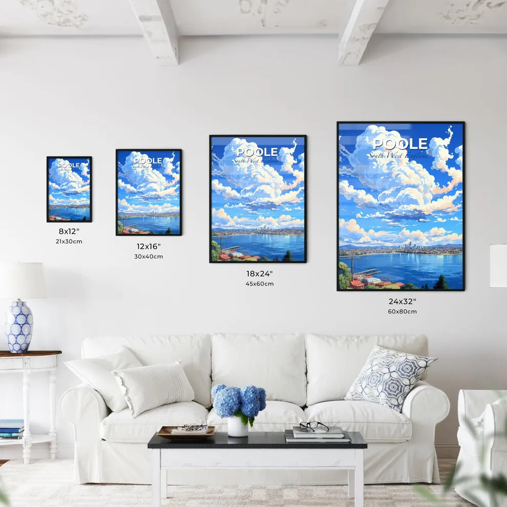 Poole, South West England, A Poster of a large white clouds over a body of water Default Title